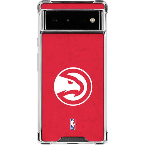 NBA Atlanta Hawks Distressed Google Pixel 6 Clear Case
